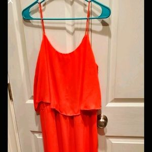Coral maxi dress